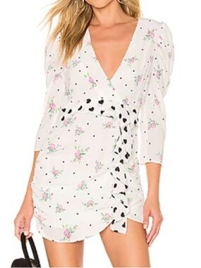 bette lace mini dress For Love & Lemons Bette Lace Black Mini Dress